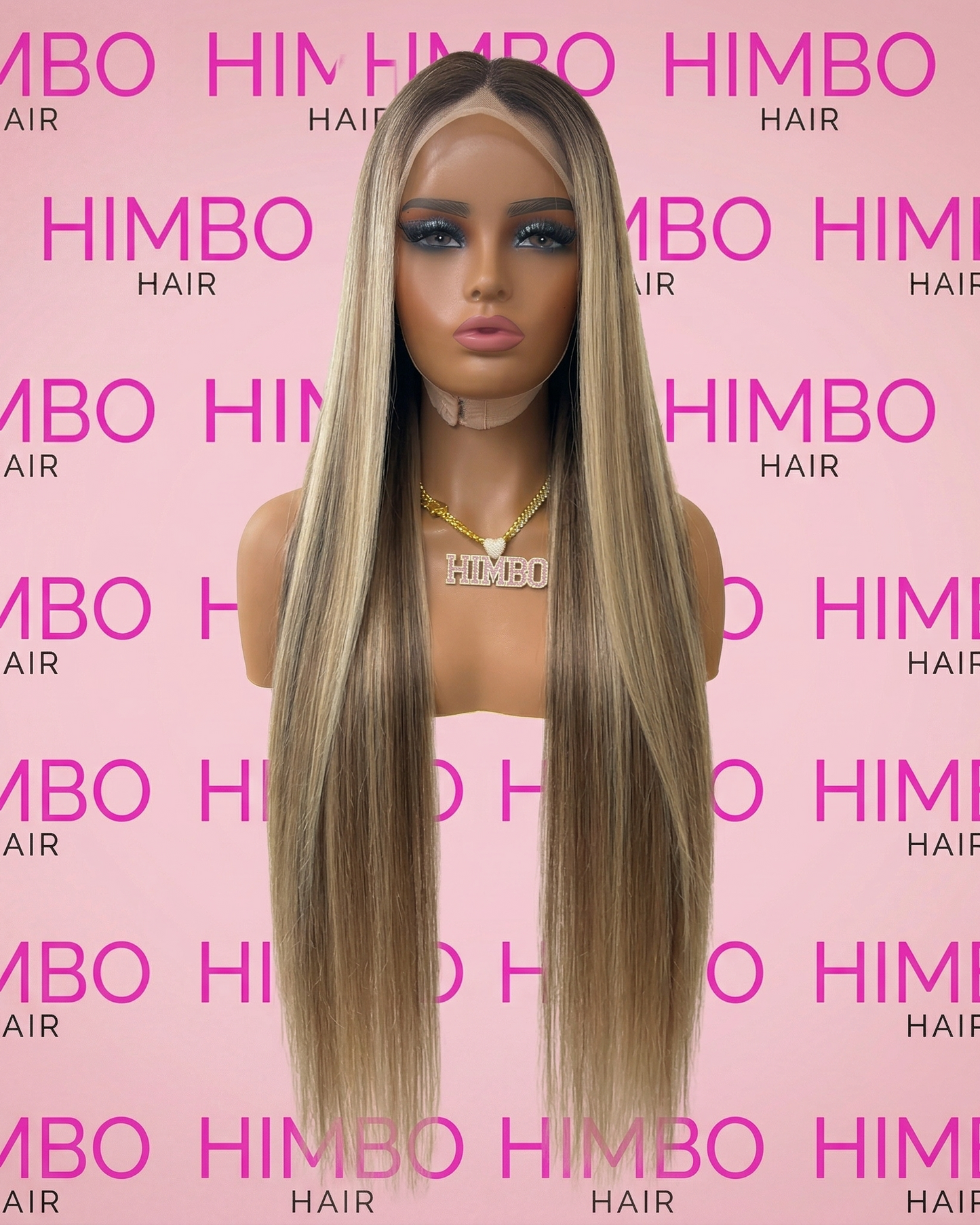 HIMBO Hair JASMIN - 30 inch bronde balayage human hair lace wig